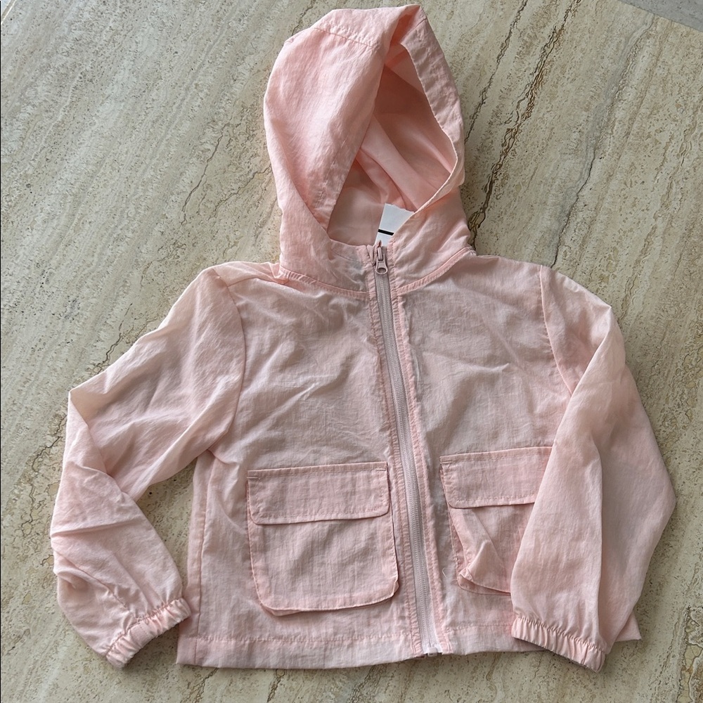 NEW 🆕 Light Pink Hooded Rain Jacket 6 years